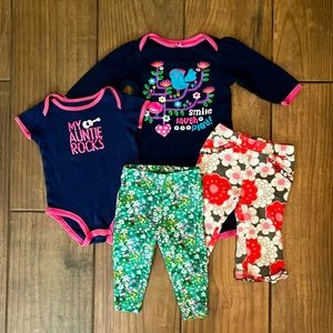 LOT OF INFANT GIRL CLOTHING : SIZE 9 MONTHS